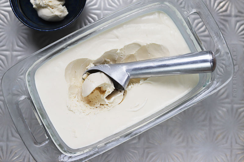 Vanilla Malted Milk Ball Ice Cream (No-Churn) - Butter and Bliss
