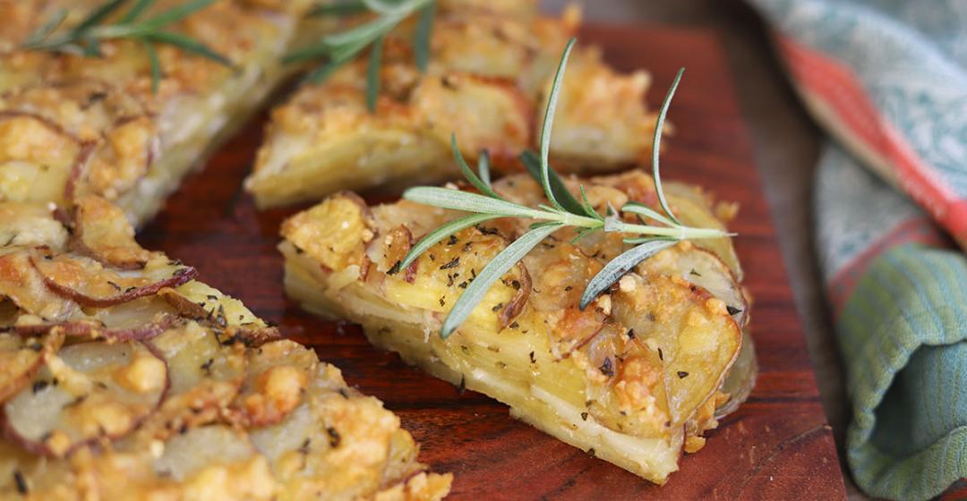 Martha's Vineyard Magazine | Gruyere Potato Galette With Fall Herbs