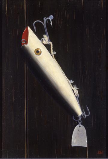 Kib Bramhall, Flash Trailer, oil on panel, 11 1/2 x 8 inches, 1989.