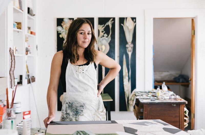 Kara Taylor in her Vineyard Haven studio.