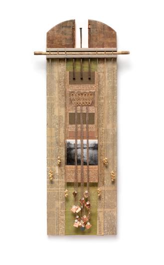 Voyage, composite, 9 x 28 x 2 inches.