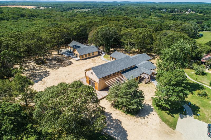 The new Art Barn and Pottery Studio from above.