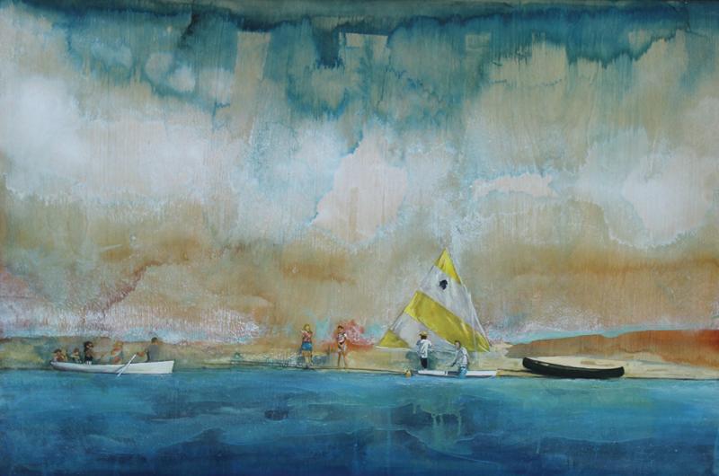 Colin Ruel, All Good Things, 26 x 40 inches, acrylic on panel.