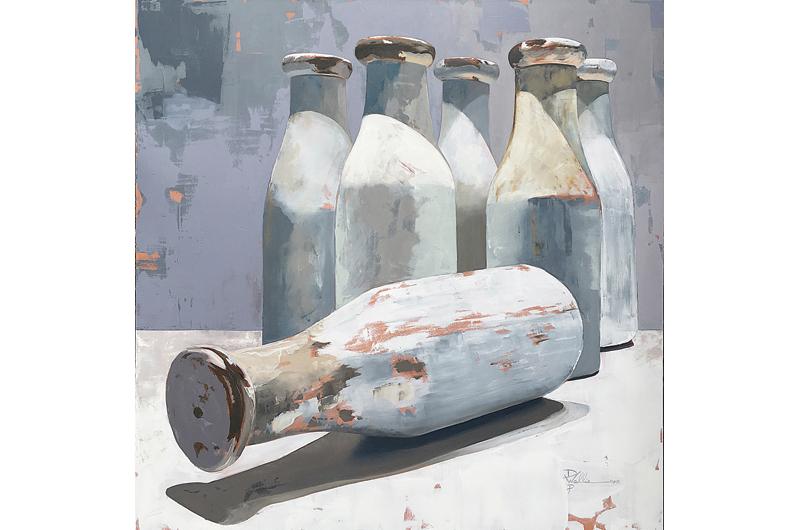 David Wallis, All’s Fair, oil on panel, 48 x 48 inches, 2017.