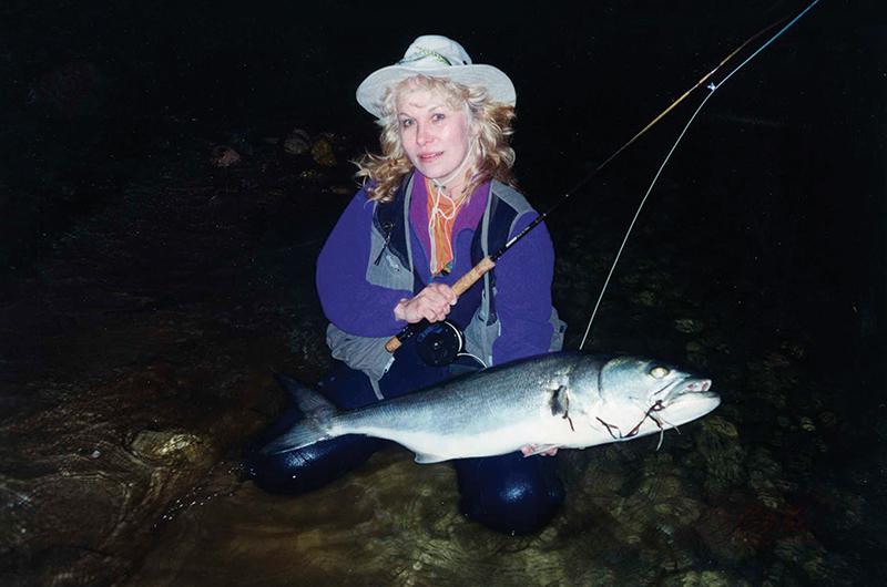 Lori Vanderlaske took the shore grand leader spot with an 18.69-pound bluefish in 1995. It was the largest ever caught on a fly rod.