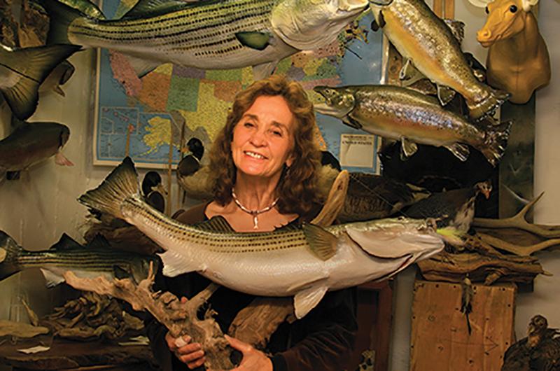 The tides, they are a-changin’ for Janet Messineo, March 1968 and today. She is now a taxidermist and fisherwoman on the Vineyard.
