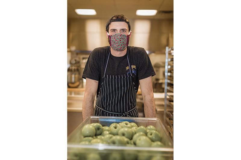 Taylor Toole, assistant cook at Martha’s Vineyard Regional High School.
