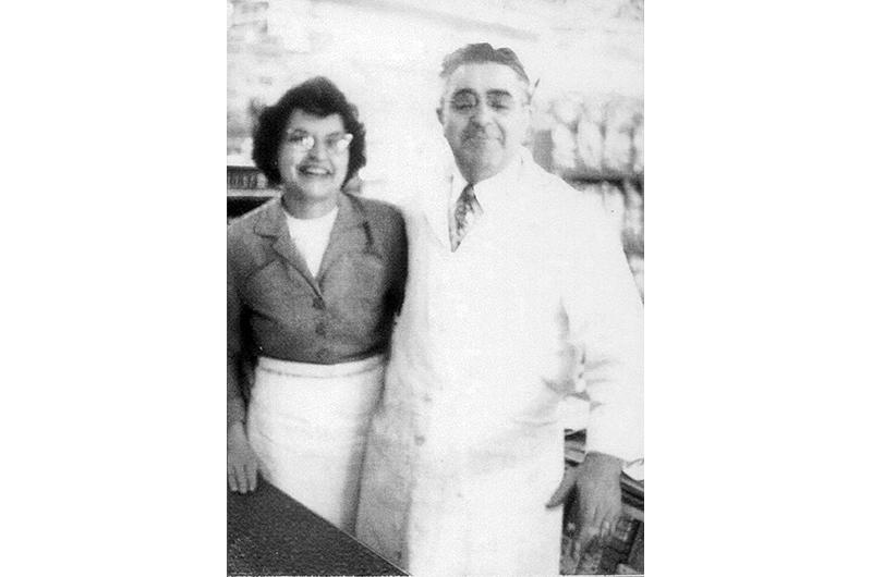 First generation: Irene “Helen” and Armando “Eddie” Pacheco at Reliable Market, circa 1950.