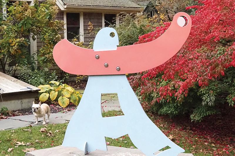 Hollow Man, sculpture in half-inch steel, 40 x 42 inches.