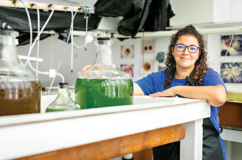 Emma Green-Beach, director of the Martha’s Vineyard Shellfish Group, wrote her master’s thesis on the effects of dermo on Island.