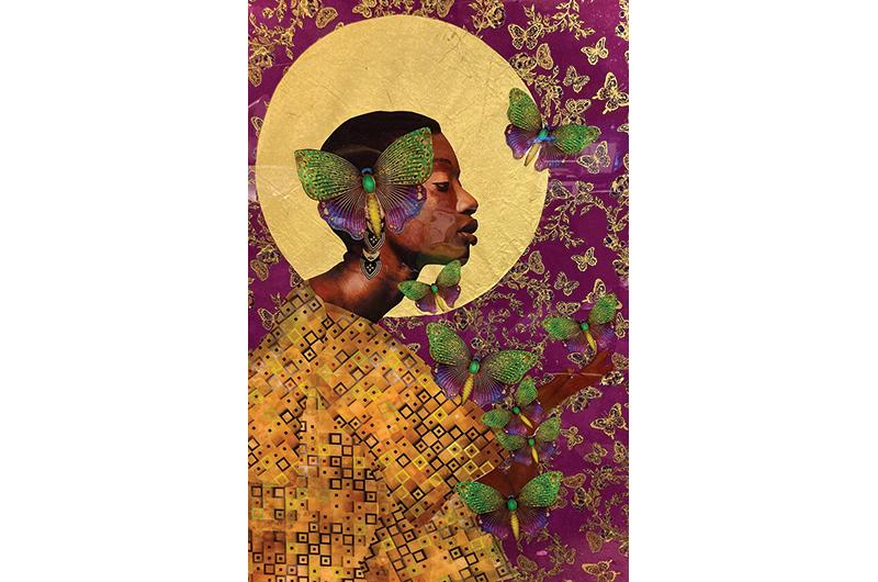 Ave Maria, digital collage and mixed media 32 x 48 inches.