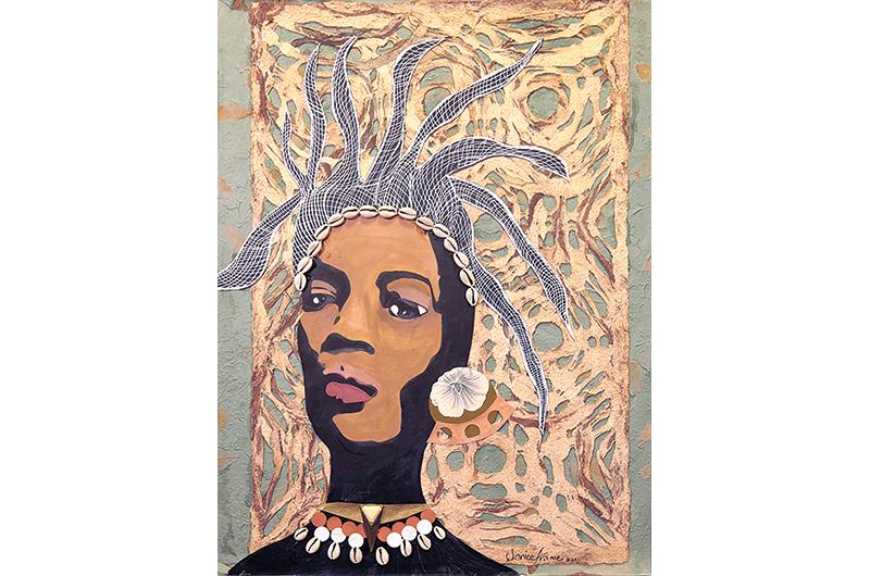 Natty Dreads, digital collage and mixed media, 18 x 24 inches.