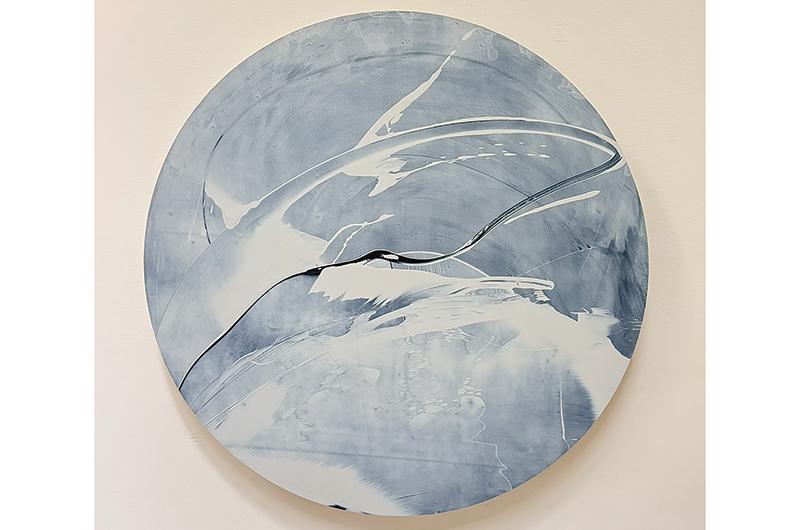 We Are Bodies 20, acrylic and polymer film on panel, 24 x 24 inches, 2024.