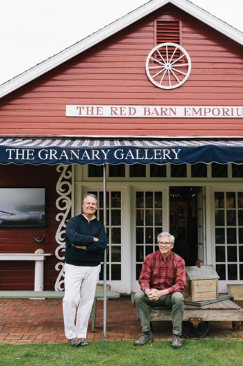 The artful crew: Granary Gallery co-owner Chris Morse (left) and gallery manager David Wallis.