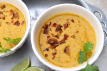 Spiced Red Lentil and Sweet Potato Soup